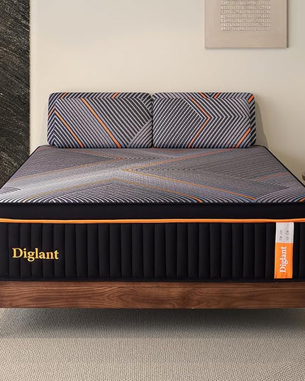 California King Mattress, 14 Inch Plush Hybrid Mattress, Black Memory Foam with Individual Pocket Coils Mattress Cal King Size in Box, Mattress for Pressure Relief,Balanced Support, 72"*84" - LeafyLoom