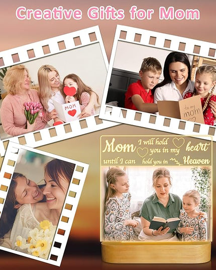Attivolife Gift for Mother - Acrylic Photo Frame with Warm Color LED Light, Desk Display 4x6 Picture, Best Present for Mom Birthday Mother's Day Valentine Day - LeafyLoom