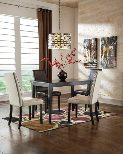 Signature Design by Ashley Kimonte Rectangular Dining Room Table, Black - LeafyLoom