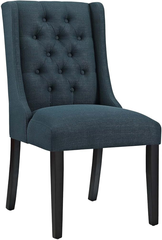 Modway Baronet Modern Tufted Upholstered Fabric Parsons Kitchen and Dining Room Chair in Azure - LeafyLoom