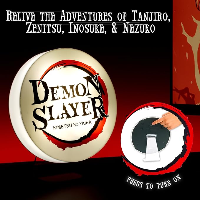 Demon Slayer Logo Light, Free Standing or Wall Mount Decorative Light - LeafyLoom