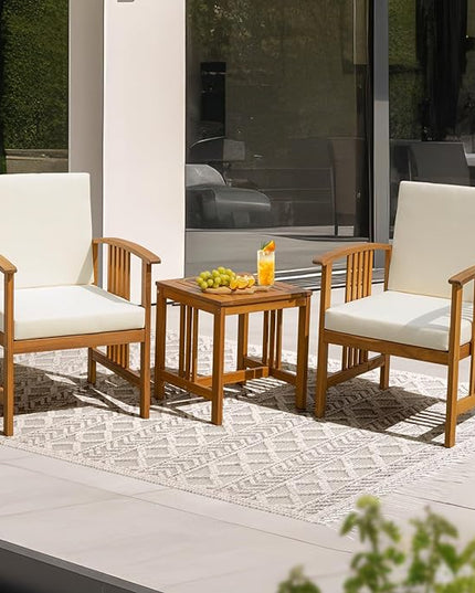 Wood Set 2 with End Table, Club Chair Design - LeafyLoom