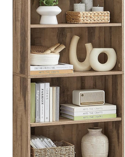 VASAGLE Bookshelf, 23.6 Inches Wide, 6-Tier Open Bookcase with Adjustable Storage Shelves, Floor Standing Unit, Camel Brown ULBC166T50 - LeafyLoom