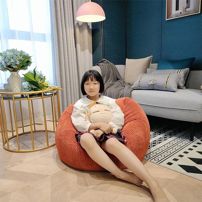 Bean Bag Chairs (No Filler),Bean Bag Cover,Stuffed Animal Storage Bean Bag,Toddler Bean Bag,Bean Bag for Adults,Kids,Teens,Large bean bag - LeafyLoom