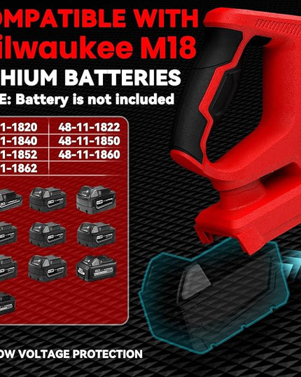 Leaf Blower, Cordless Leaf Blower for Milwaukee M18 Battery, 3 Speed Modes Up to 200MPH, 270° Rotatable Electric Leaf Blower with 4 Blowing Nozzles for Lawn Care and Yard(Battery Not Included) - LeafyLoom