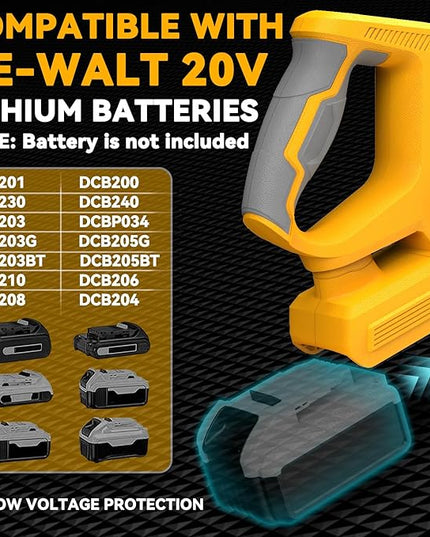 Cordless Leaf Blower for Dewalt 20V Battery, 3 Speed Modes Up to 200MPH, 270° Rotatable Electric Leaf Blower with 4 Blowing Nozzles(No Battery) - LeafyLoom