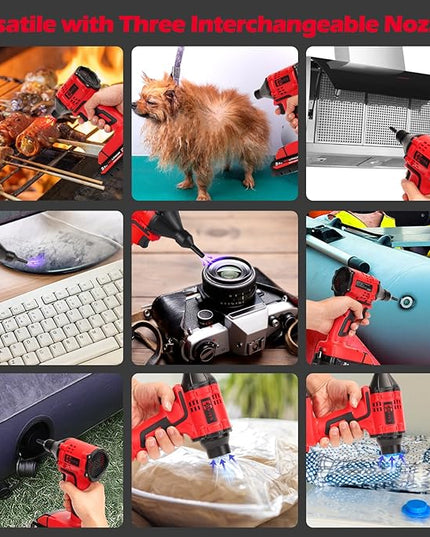 Air Blower Brushless High-Speed Motor Compatible with Milwaukee M18 Battery Air Duster Leaf Blower For Camping BBQ & Workshop (Battery not included) - LeafyLoom