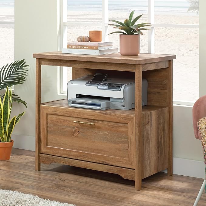 Sauder Coral Cape Lateral File, L: 32.21" x W: 19.45" x H: 30.00", Sindoori Mango Finish - LeafyLoom