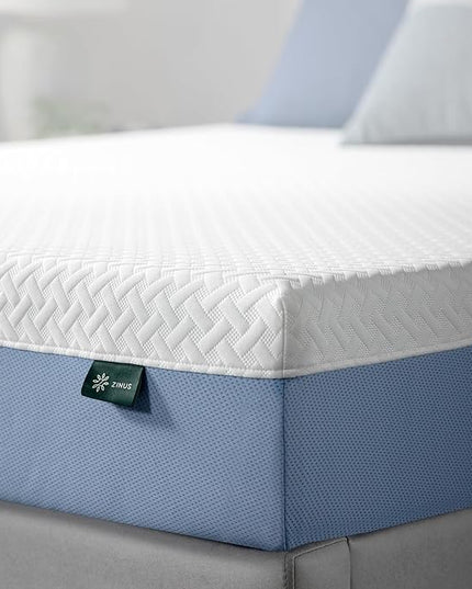 ZINUS 6 Inch Cooling Essential Memory Foam Mattress [New Version], Twin, Fiberglass Free, Medium Feel, Cooling Airflow Memory Foam, Certified Safe Foams & Fabric, Mattress in A Box - LeafyLoom