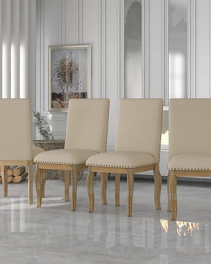 NicBex Haerin-SD-00345-LWJ Dining Chairs, 19.5"x21.5"x37.5", Natural Wash - LeafyLoom
