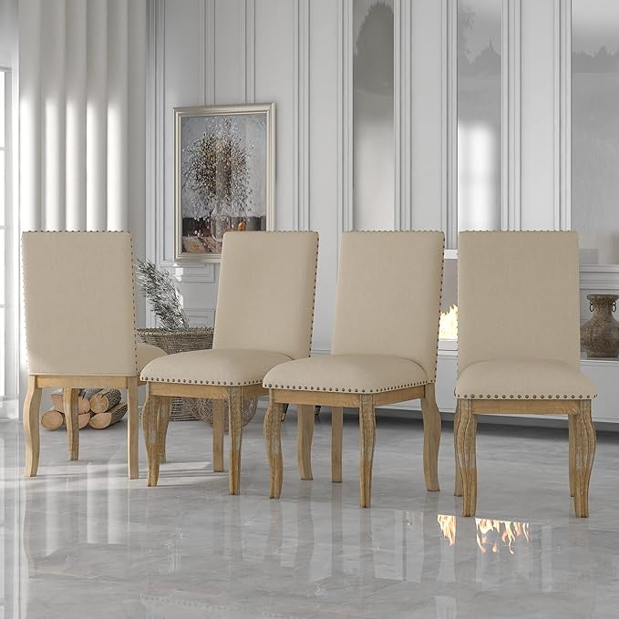 NicBex Haerin-SD-00345-LWJ Dining Chairs, 19.5"x21.5"x37.5", Natural Wash - LeafyLoom