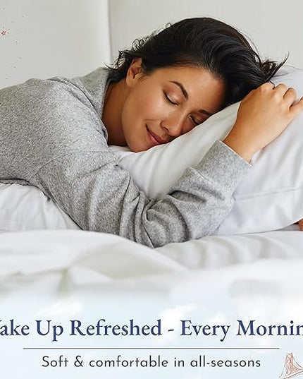 California Design Den Striped Sheets for Full Size Bed, Soft 100% Cotton Sheets, Luxury 400 Thread Count Sateen, 4 Piece Deep Pocket Cooling Sheets Set (White Sheets) - LeafyLoom