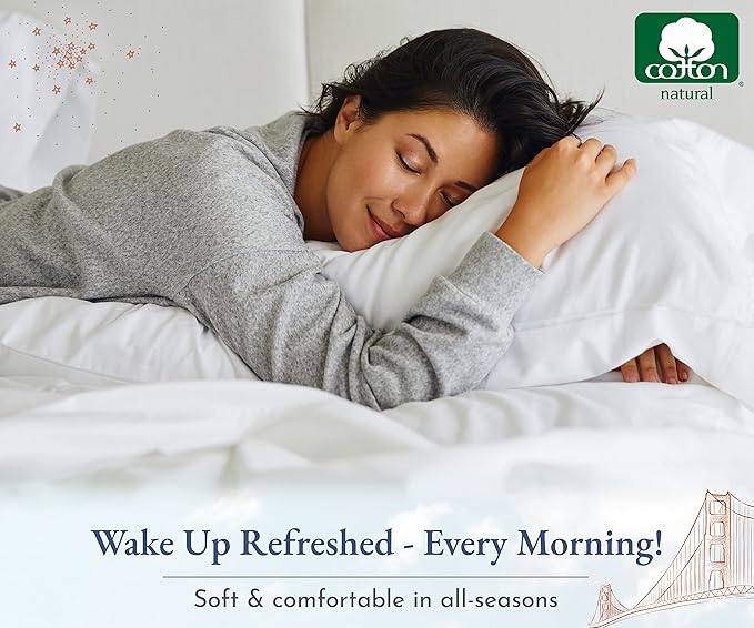 California Design Den Striped Sheets for King Size Bed, Soft 100% Cotton Sheets, Luxury 400 Thread Count Sateen, 4 Piece Deep Pocket Cooling Sheets Set (White Sheets) - LeafyLoom