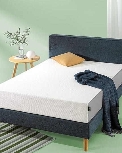 ZINUS Cooling Essential Foam Bed Mattress Conventional, Queen, White - LeafyLoom