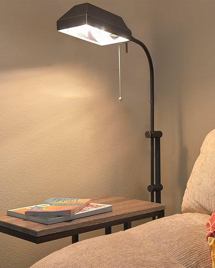 Kira Home Prescott 58" Modern Industrial Adjustable Standing Pharmacy Floor Lamp, Dark Bronze Finish, includes 6W LED Bulb (60W eq.) Energy Efficient, Eco-Friendly, Pivot Head for Hobby/Precise Task - LeafyLoom