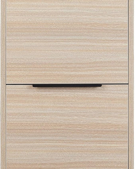 2 Drawer Wood File Cabinet,Vertical Wooden Storage Filing Cabinet for A4 or Letter Size,Under Desk Storage Cabinet for Home Office,Beige - LeafyLoom