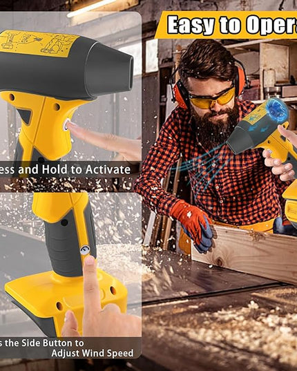 Leaf Blower Jet Dry for Dewalt 20V 60V Battery, Air Pump Air Duster Turbine Jet Fan Violent Turbofan Air Blower Turbine Turbine Blower Powerful Jet Fan High Speed Mini Blower for Car Cleanin - LeafyLoom