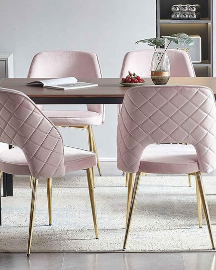 NicBex Haerin-SD-00327-LWJ Dining Chairs, 20.1"x24.2"x31.7", Pink - LeafyLoom