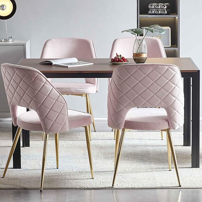 NicBex Haerin-SD-00327-LWJ Dining Chairs, 20.1"x24.2"x31.7", Pink - LeafyLoom