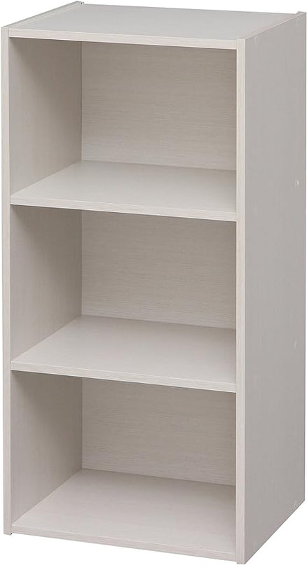 IRIS USA 3-Tier Modular Open Cubby Storage Shelf, Sturdy Storage Bookshelf Cabinet for Living Room Bedroom Guest Room Office Dorm Room Kids Room and Bathroom, White - LeafyLoom