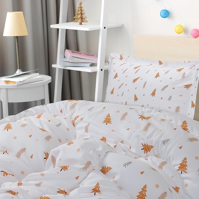 Utopia Bedding All Season Pine Tree Comforter Set with 2 Pillow Cases, 3 Piece Soft Brushed Microfiber Kids Bedding Set for Boys/Girls, Machine Washable (Twin) - LeafyLoom