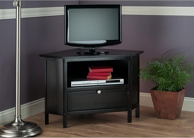 Winsome Corner TV Stand, Screens up to 27", Espresso (92634) - LeafyLoom
