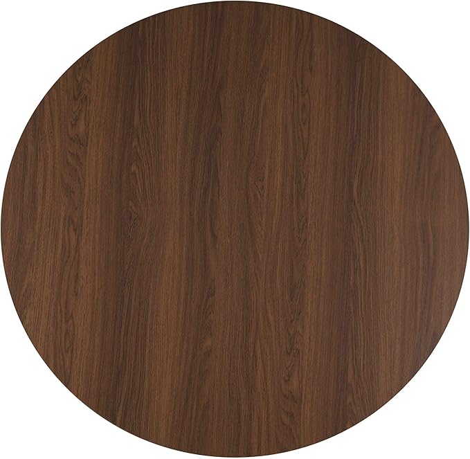 FINECASA Wooden Round Coffee Table Curved Leg, Accent Couch,Home Decoration, Living Room Tables, 36 x 18 Inches, Chestnut Color - LeafyLoom