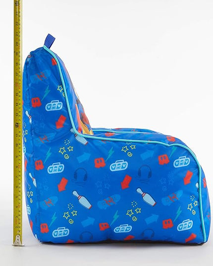 Idea Nuova Disney Mickey Mouse Kids Nylon Bean Bag Chair with Piping & Top Carry Handle, Large - LeafyLoom