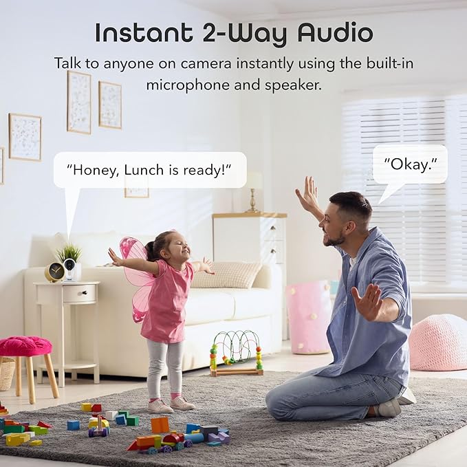 Geeni Smart Wi-Fi Security Camera with Night Vision: 1080p HD Indoor Surveillance, Motion Detection, Two-Way Audio & Alexa Compatible Geeni