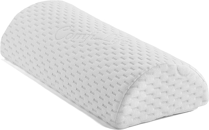 ComfiLife Orthopedic Knee and Leg Pillow for Sleeping - 100% Memory Foam Pillows for Back Pain, Hip Pain Relief for Side Sleepers - Half Moon Pillow - LeafyLoom
