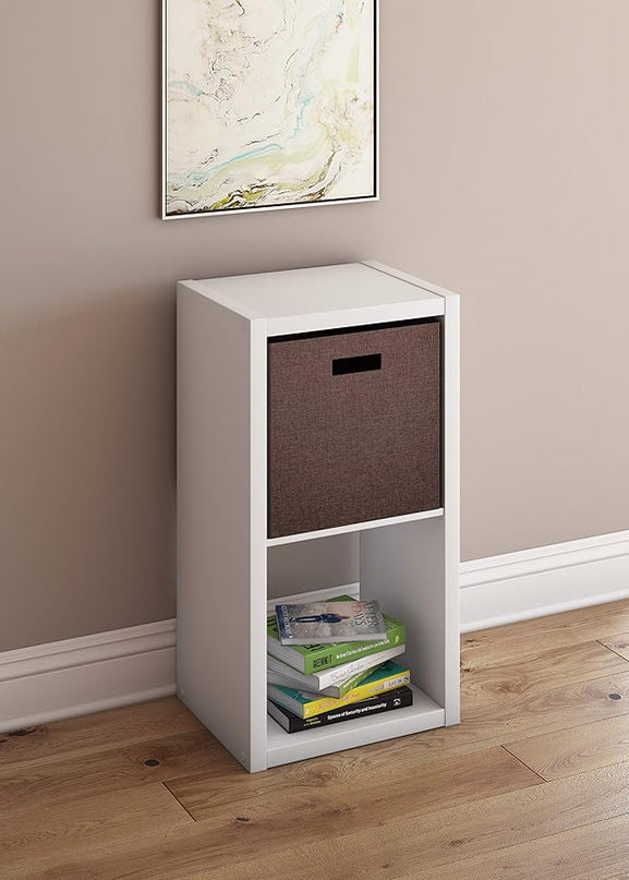 ClosetMaid 2 Cube Storage Shelf Organizer Bookshelf with Open Back, Vertical or Horizontal, Easy Assembly, Wood, White Finish - LeafyLoom