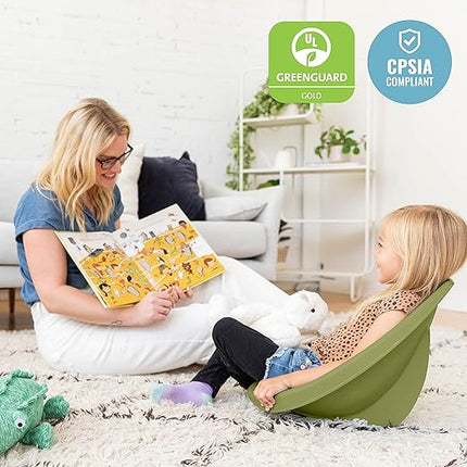 ECR4Kids Leaf Floor Seat, Rocker Chair, Fern Green, 6-Piece - LeafyLoom