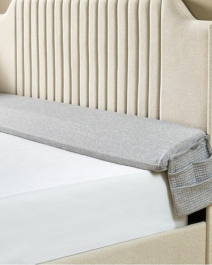 TINA'S HOME Bed Wedge Pillow for Headboard - Adjustable Mattress Gap Filler (0-8"), Headboard Pillow Bed Gap Filler Twin (39"x10"x6") - LeafyLoom