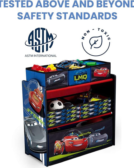 Delta Children Multi-Bin Toy Organizer, Disney/Pixar Cars - LeafyLoom