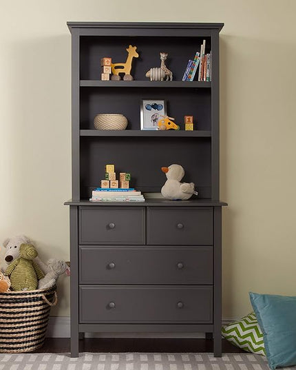 DaVinci Autumn Bookcase/Hutch in Slate - LeafyLoom