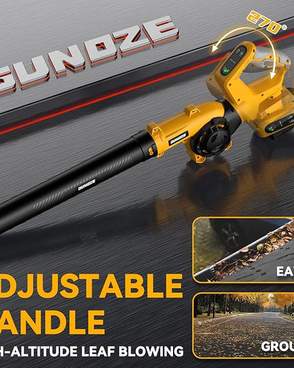 Cordless Leaf Blower for Dewalt 20V Battery, 3 Speed Modes Up to 200MPH, 270° Rotatable Electric Leaf Blower with 4 Blowing Nozzles(No Battery) - LeafyLoom