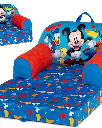 Delta Children Cozee Buddy Flip-Out Kids Chair, Mickey Mouse - LeafyLoom