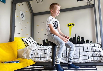 Studico ActiveChairs Adjustable Wobble Stool, Flexible Classroom Seating, Improves Focus, Posture and Helps ADHD/ADD, Sensory Chair, Active Fidget Chairs Adjusts from 16.65" to 23.75" Ages 13-18 Black - LeafyLoom