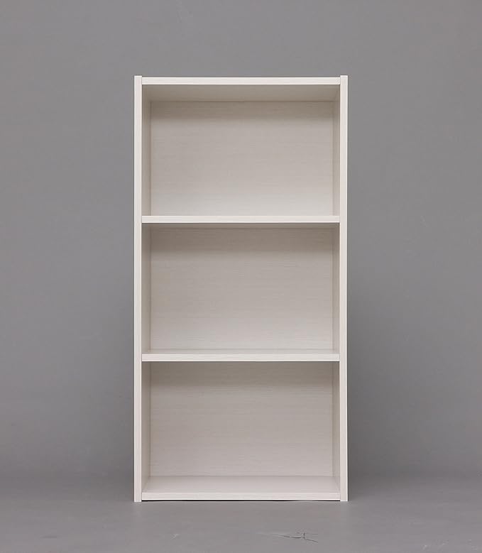 IRIS USA 3-Tier Modular Open Cubby Storage Shelf, Sturdy Storage Bookshelf Cabinet for Living Room Bedroom Guest Room Office Dorm Room Kids Room and Bathroom, White - LeafyLoom