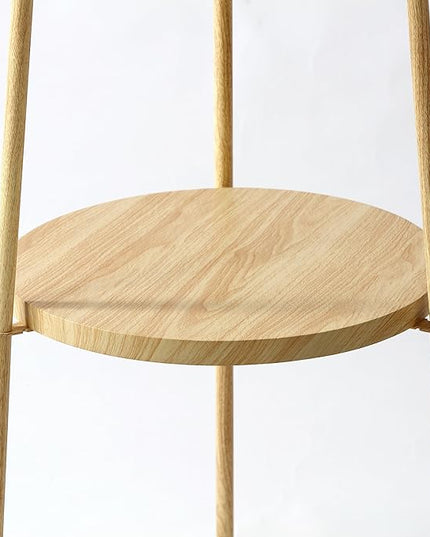Hikari - Japanese Boho-Chic - Floor Lamp with Shelf Adjustable Height, Silk, Bamboo Woven Shade, for Living Room, Bedroom, Study - UL Listed - LeafyLoom