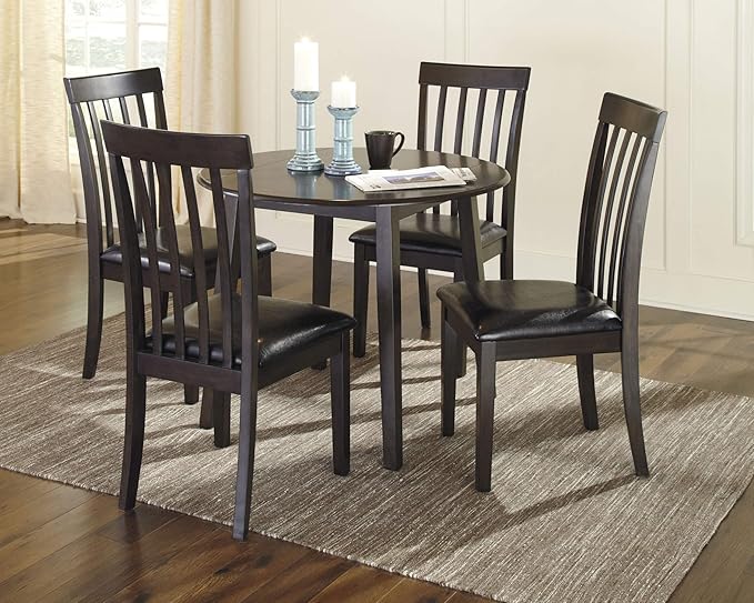 Signature Design by Ashley Hammis Rake Back Dining Room Chair, Set of 2, Dark Brown - LeafyLoom
