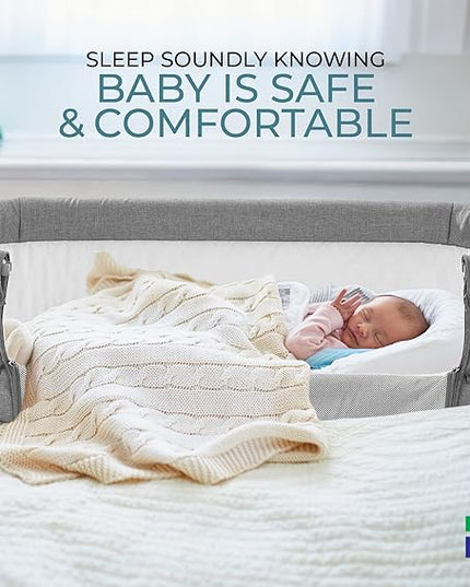 3 in 1 Baby Bassinet, Bedside Sleeper, & Playpen, Easy Folding Portable Crib (Grey)- KoolaBaby (Bassinet) - LeafyLoom