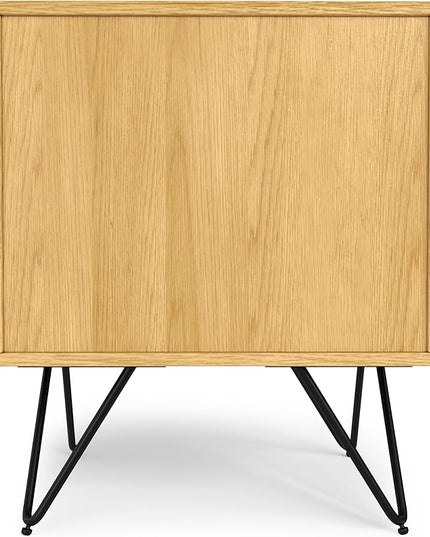 SIMPLIHOME Hunter Nightstand, 20 inch, Oak - LeafyLoom
