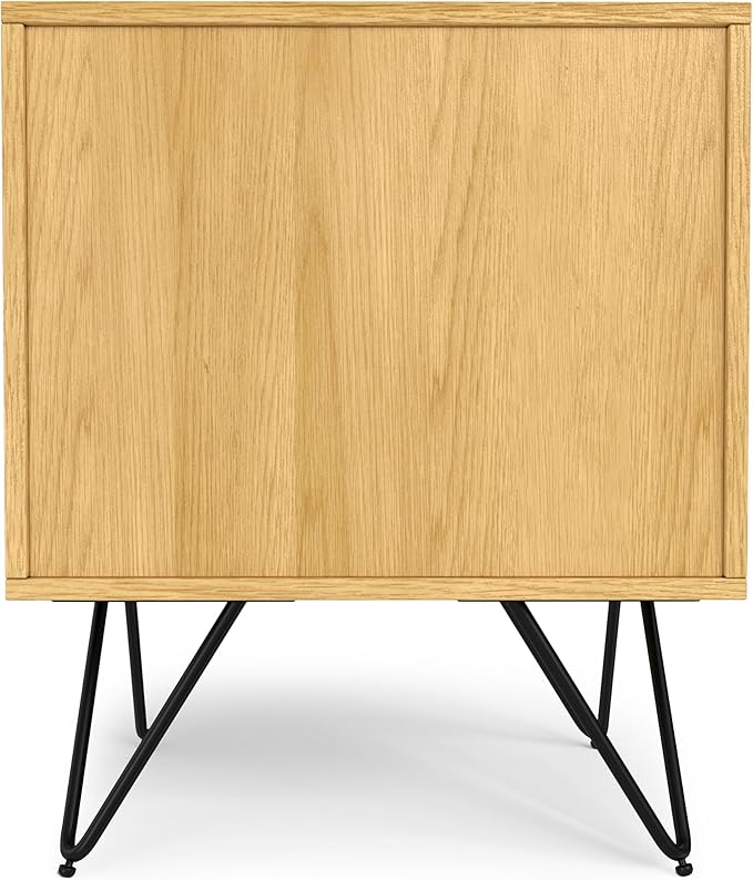 SIMPLIHOME Hunter Nightstand, 20 inch, Oak - LeafyLoom