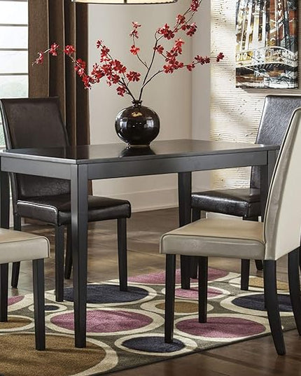 Signature Design by Ashley Kimonte Rectangular Dining Room Table, Black - LeafyLoom