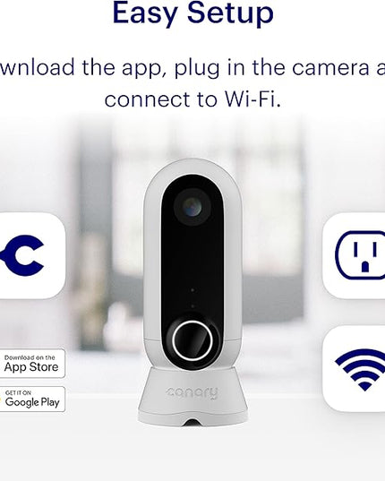 Canary Flex Outdoor Indoor Home Security Camera HD WiFi IP | 24/7 Watch Live Video, Weatherproof, Wire-Free & Wired, Motion Alerts, Two-Way Talk, Night Vision, 10x Zoom, Works with Alexa & More Canary
