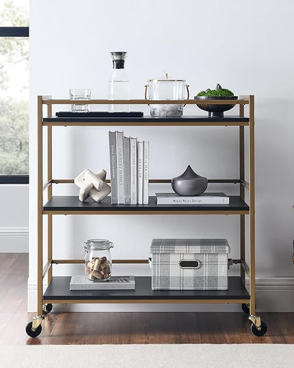 Delta Children Jade Changing Table/Cart, Ebony Melamine/Bronze - LeafyLoom