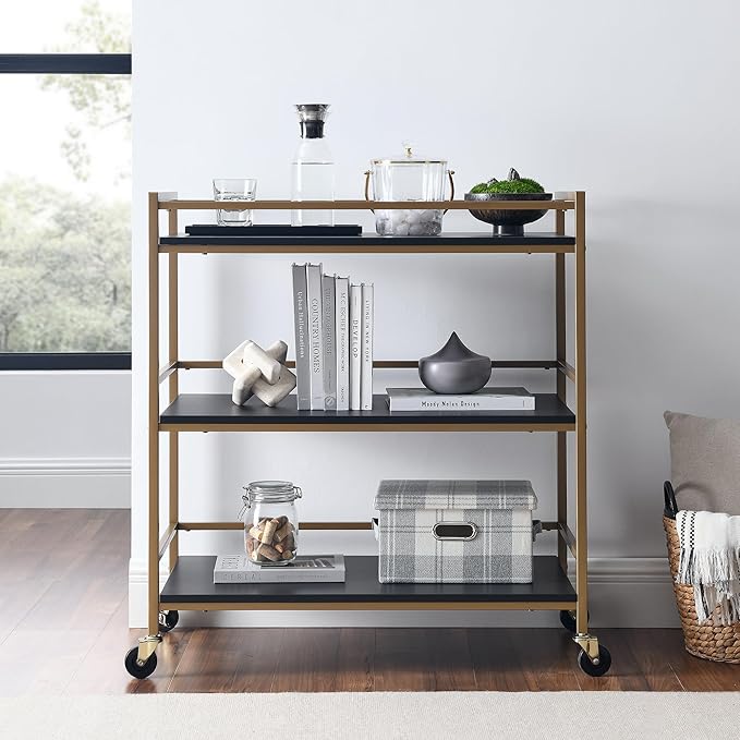 Delta Children Jade Changing Table/Cart, Ebony Melamine/Bronze - LeafyLoom