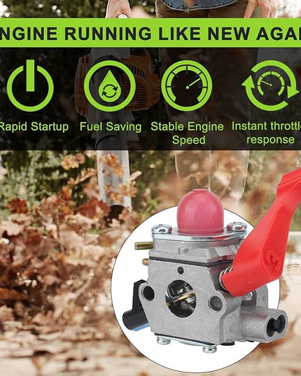 530071775 Carburetor for Poulan BV200 BV1650 BVM200LE PBV200 BV2000 BV1800 BV1850 BV200LE Craftsman 530071465 C1Q-W11 WT-784 Leaf Blower - LeafyLoom