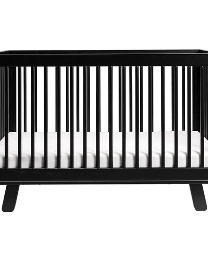 Babyletto Hudson 3-in-1 Convertible Crib with Toddler Bed Conversion Kit in Black, Greenguard Gold Certified - LeafyLoom